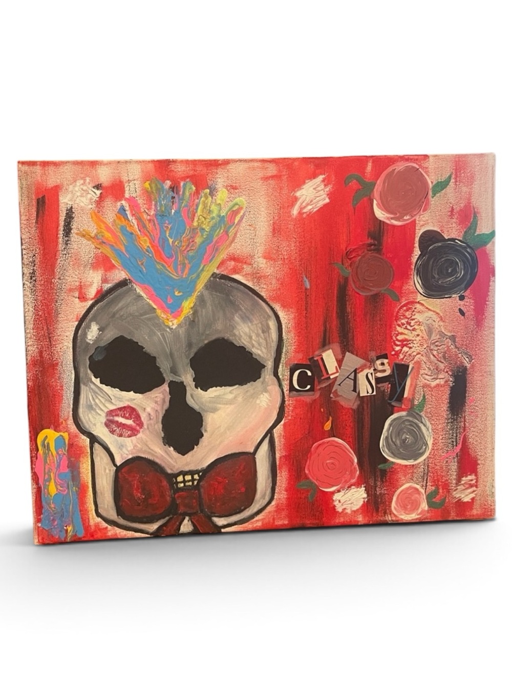 Original Abstract Mixed Media On Canvas Painting